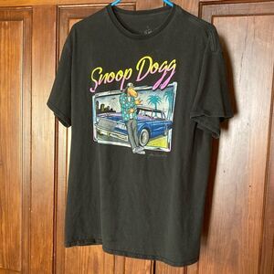 Snoop Dogg California Hip Hop Rapper Joe Graphic Black Cotton T-Shirt Size L